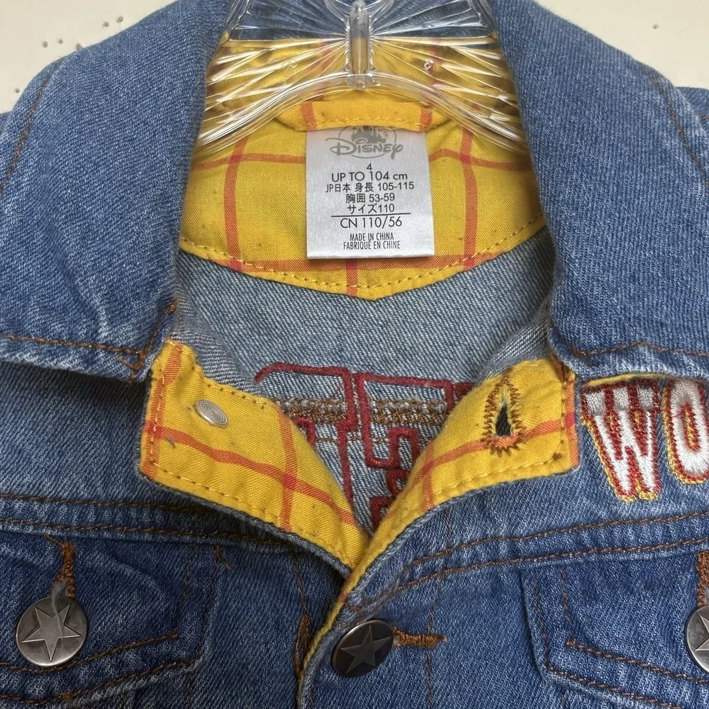 Disney Pixar Toy Story Woody Denim Jean Jacket Patches size 4